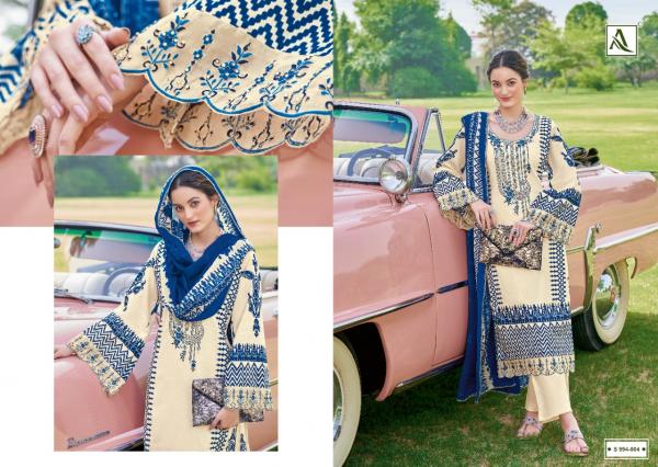 Alok Qurbat Edition 5 Cambric Cotton Designer Dress Material